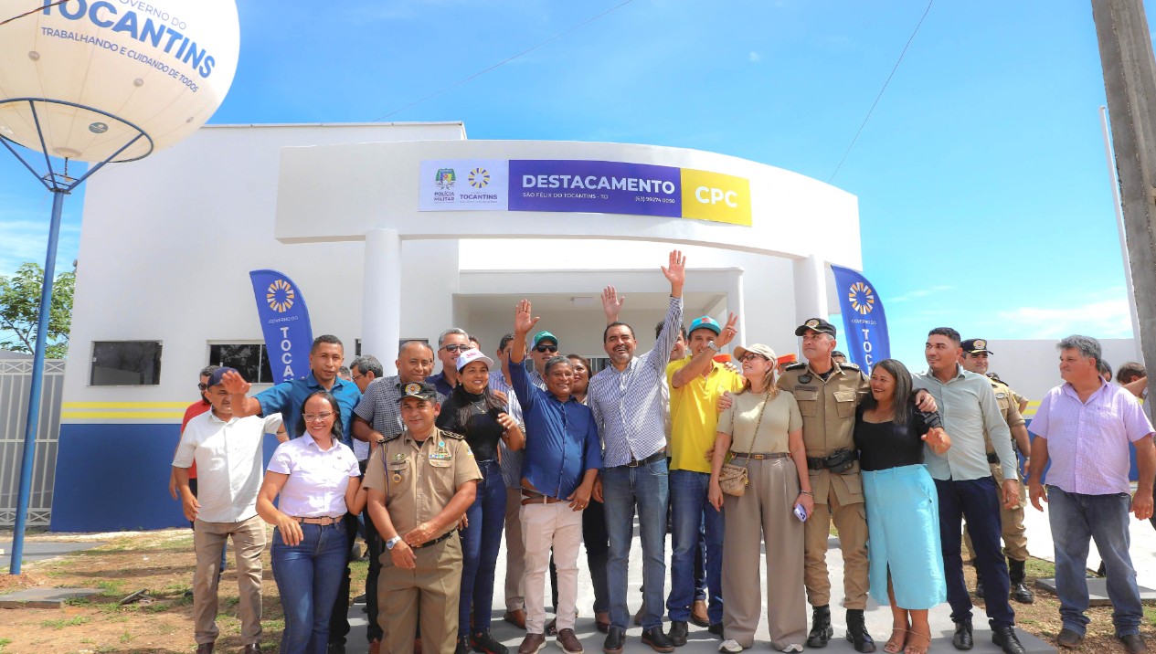 Governador Wanderlei Barbosa participa da passagem de comando do 13º BPM em São Félix do Tocantins e entrega R$ 3,5 milhões em investimentos para a unidade