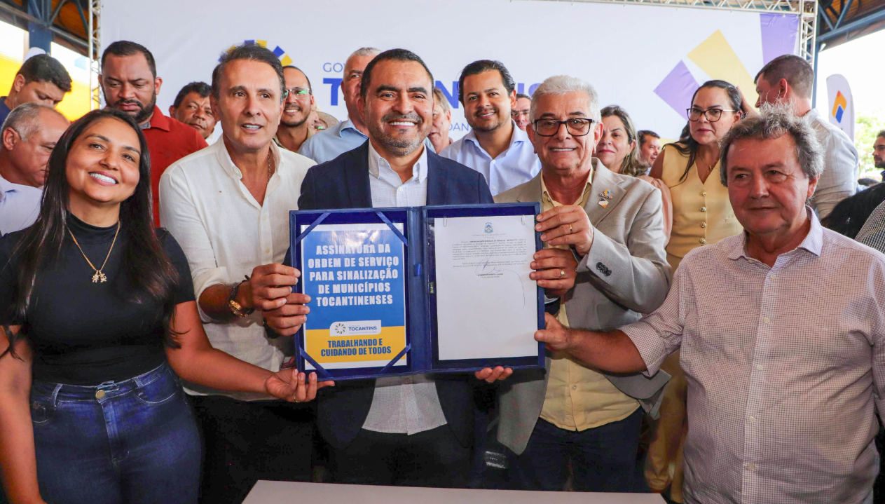 Com investimento de quase R$ 15 milhões, governador Wanderlei Barbosa assina Ordem de Serviço para reforçar sinalização e segurança viária em 26 municípios