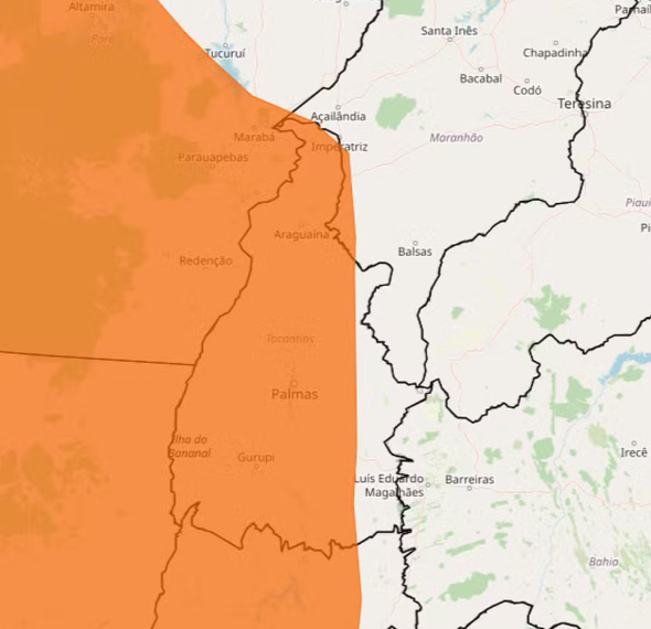 Alerta no Tocantins: chuvas intensas podem causar alagamentos