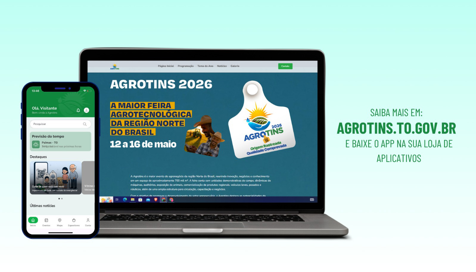 Governo do Tocantins lança aplicativo Agrotins+ e site oficial com programação, mapas e serviços ao público
