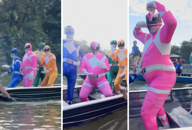 Power Rangers ‘invadem’ praia e viralizam no Tocantins