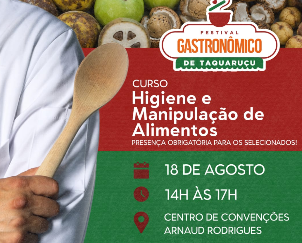 Aprovados para o Festival Gastronômico de Taquaruçu são convocados para cursos obrigatórios nesta terça, 18, e quarta, 19